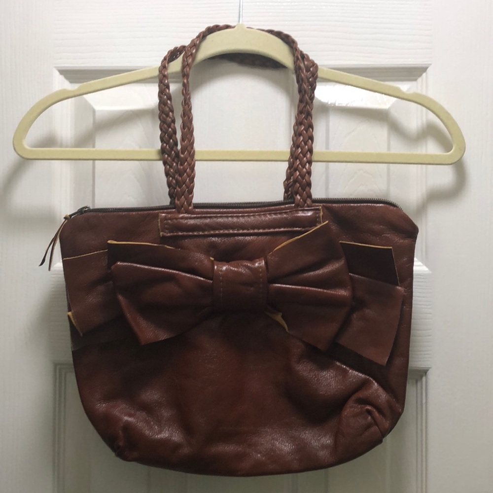 Brown leather purse
